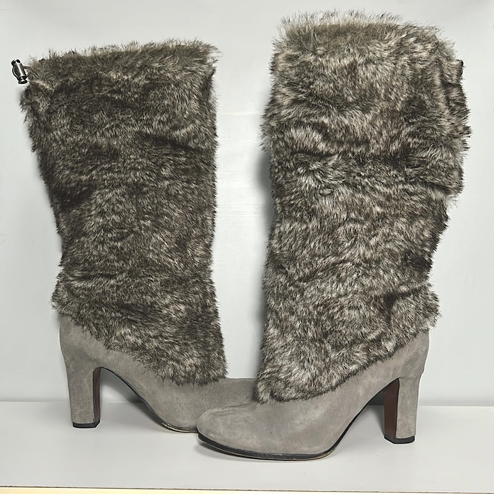 SAM EDELMAN ‘Shalin’ Suede Faux Fur Boots - Women’s 7M